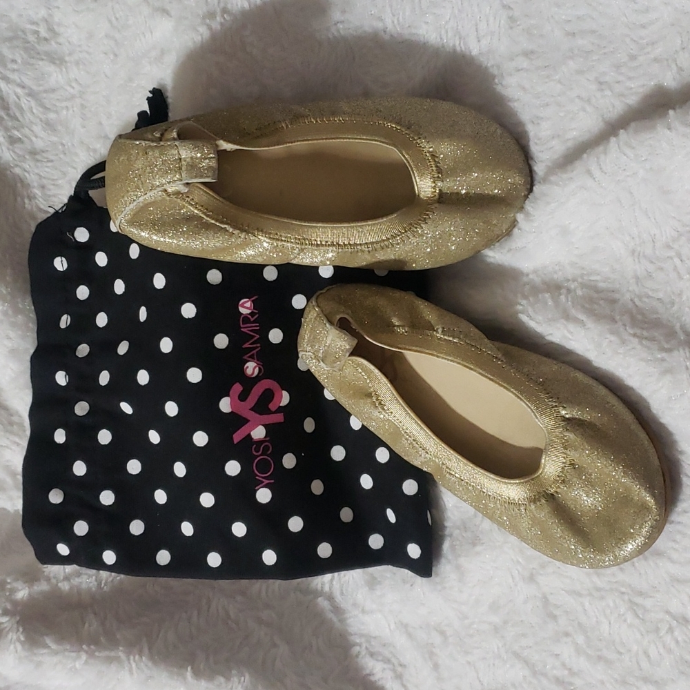 Gold Glitter flats